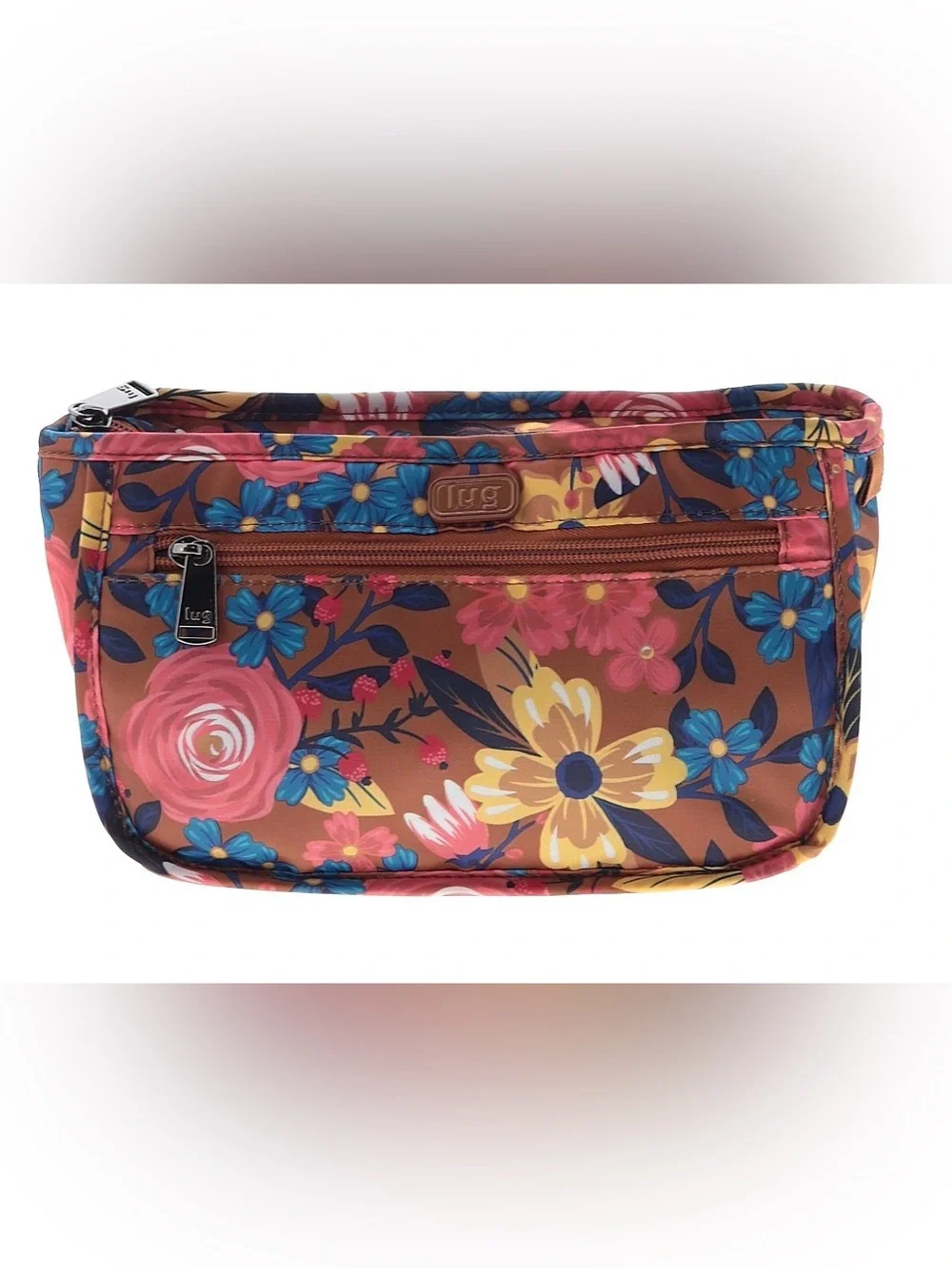 Lug Parasail Makeup Cosmetic Bag Whimsy Copper Floral Print